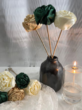 Load image into Gallery viewer, Emerald, Gold, and Ivory Flowers, Reception Table Decor, Flower Centerpieces