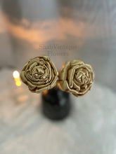 Load image into Gallery viewer, Gold flower 12 inch artificial stems, Wedding Flower centerpiece, reception table decorations, Wedding Arch Flowers