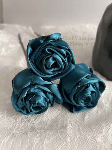 Teal flower 12 inch stems 1 inch diameter, Wedding Flower centerpiece, reception table decorations, Wedding Arch Flowers
