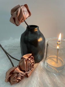 Rose Gold flower 12 inch stems 1 inch diameter, Wedding Flower centerpiece, reception table decorations, Wedding Arch Flowers
