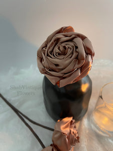 Rose Gold flower 12 inch stems 2 inch diameter, Wedding Flower centerpiece, reception table decorations, Wedding Arch Flowers