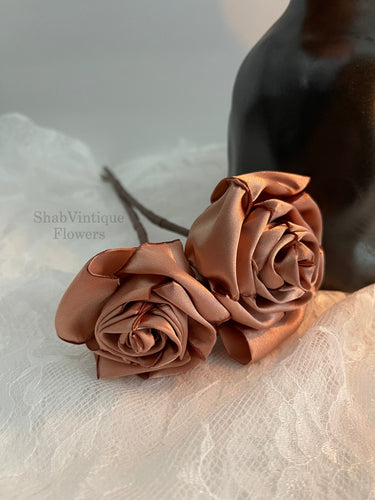 Rose Gold flower 12 inch stems 2 inch diameter, Wedding Flower centerpiece, reception table decorations, Wedding Arch Flowers