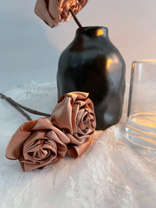 Rose Gold flower 12 inch stems 1 inch diameter, Wedding Flower centerpiece, reception table decorations, Wedding Arch Flowers