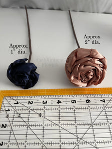 Rose Gold flower 12 inch stems 2 inch diameter, Wedding Flower centerpiece, reception table decorations, Wedding Arch Flowers