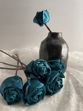 Load image into Gallery viewer, Teal flower 12 inch stems 2 inch diameter, Wedding Flower centerpiece, reception table decorations, Wedding Arch Flowers