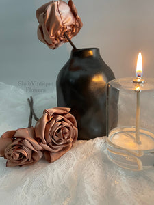 Rose Gold flower 12 inch stems 2 inch diameter, Wedding Flower centerpiece, reception table decorations, Wedding Arch Flowers