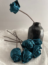 Load image into Gallery viewer, Teal flower 12 inch stems 2 inch diameter, Wedding Flower centerpiece, reception table decorations, Wedding Arch Flowers