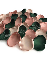 Load image into Gallery viewer, Emerald, Rose Gold, Champagne Flower Petals
