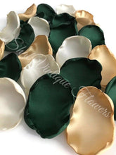 Load image into Gallery viewer, Emerald, Gold, Ivory Flower Petals