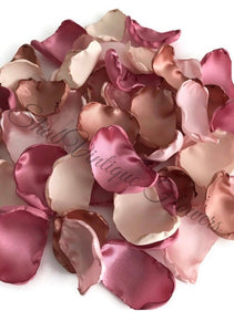 Dusty rose, blush, cream, and rose gold flower petals, rose petals, dusty pink table decor, flower girl petals, wedding, baby shower decor
