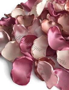 Dusty rose, blush, cream, and rose gold flower petals, rose petals, dusty pink table decor, flower girl petals, wedding, baby shower decor