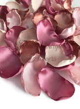 Load image into Gallery viewer, Dusty rose, blush, cream, and rose gold flower petals, rose petals, dusty pink table decor, flower girl petals, wedding, baby shower decor