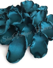 Load image into Gallery viewer, Dark Teal Flower Petals, Teal rose petals, flower girl petals, Reception Table Decor, Custom wedding aisle decor, birthday party