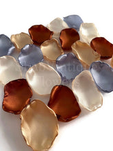Load image into Gallery viewer, Dusty Blue, Ivory, Gold, and Copper flower petals, Rustic Wedding Decor, Vow Renewal Decor, Birthday Party Decor