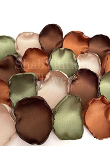 Copper, Bronze Brown, Champagne, Moss Flower Petals, Country Barn Wedding Decor, Wedding Aisle Decor