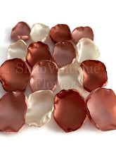 Load image into Gallery viewer, Wedding Decor, Terracotta Flower Petals, Terracotta, Rose Gold, and Ivory mix of 100 Flower Petals, Flower Girl Petals, Fall Wedding Aisle Decor