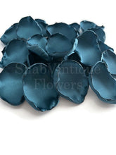Load image into Gallery viewer, Dark Teal Flower Petals, Teal rose petals, flower girl petals, Reception Table Decor, Custom wedding aisle decor, birthday party