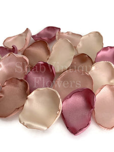 Dusty rose, blush, cream, and rose gold flower petals, rose petals, dusty pink table decor, flower girl petals, wedding, baby shower decor