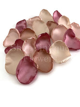Load image into Gallery viewer, Dusty rose, blush, cream, and rose gold flower petals, rose petals, dusty pink table decor, flower girl petals, wedding, baby shower decor